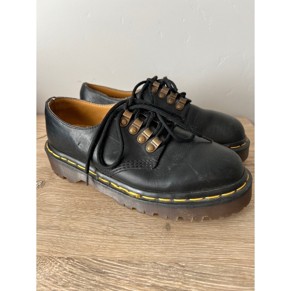 Vintage 90s Dr Martens Made In England Black Leather Oxford Shoes Womens 6 US